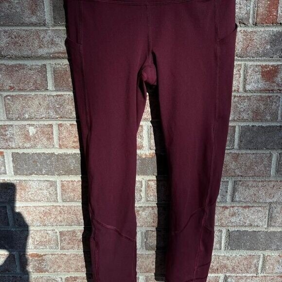 Lululemon High Waisted Burgundy Capri Leggings Women's 4 Athleisure activewear - Picture 3 of 16